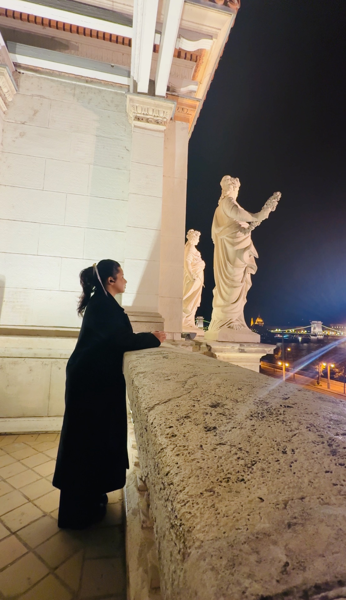 Sanya at the Chain Bridge, Budapest